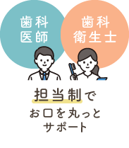 担当制でお口を丸っとサポート