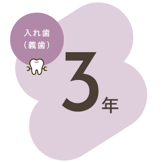 入れ歯（義歯）：3年